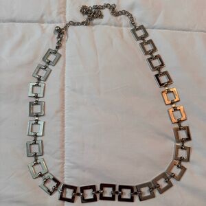 Silver Geometric Link belt
